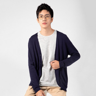 90 GO FUN men's antibacterial long-sleeved T-shirt Gray